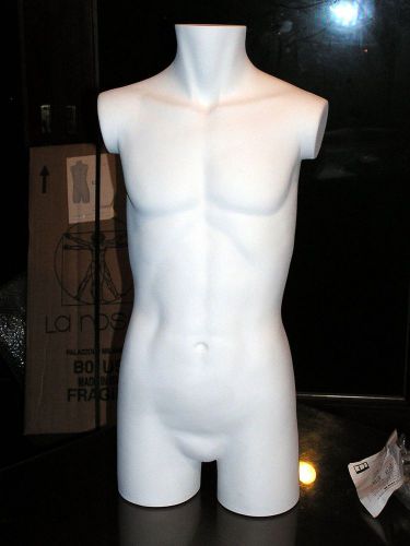 Mannequin Torso White Youth Retail Clothing Display Form Torso NEW IN BOX! NICE!