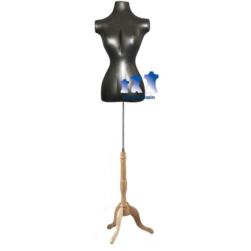 Inflatable Female Torso, Black, With MS7N Stand