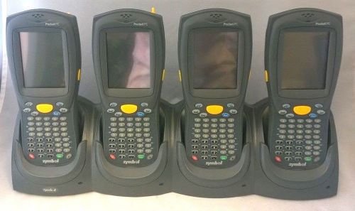 4 Symbol Pocket PC Scanners w/ 4 Slot Charger &amp; Power Supply PDT8100-T4BA4000