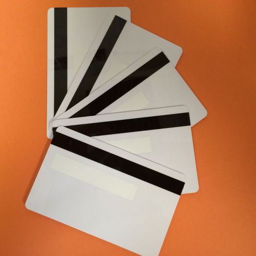 10 white pvc cards-hico mag stripe 2 track with signature panel- cr80 .30 mil for sale