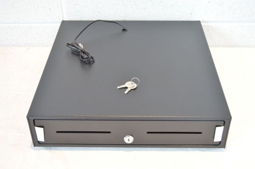 2xhome - Heavy duty Pos cash drawer RJ-11 phone-Jack black w- Epson