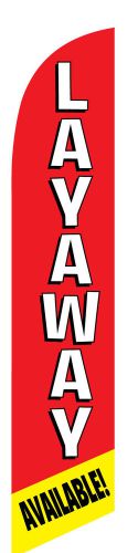 Lay away available windless full sleeve swooper flag sign banner /pole/spike for sale
