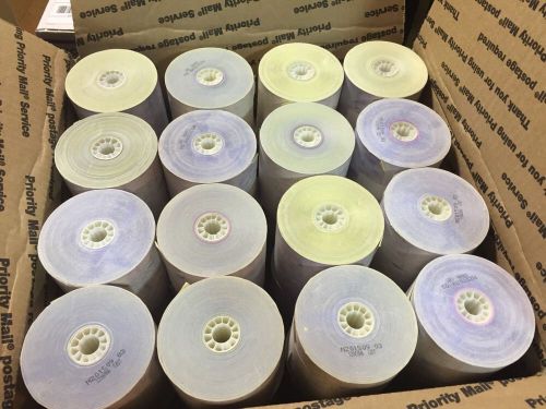 3 Inch 2 ply paper register rolls white/ canary (32 Rolls)
