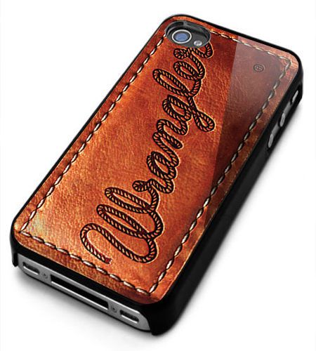 Wrangler Jeans Leather Pattern Logo iPhone 5c 5s 5 4 4s 6 6plus case