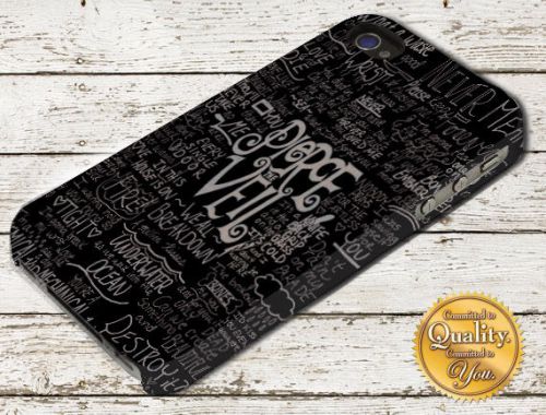 Pierce The Veil Collage Black Lyric iPhone 4/5/6 Samsung Galaxy A106 Case