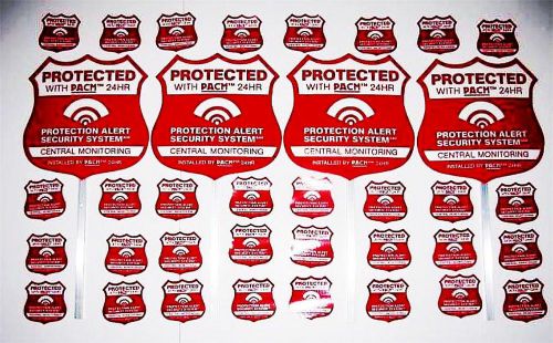 LOT OF SECURITY ALARM SIGNS ON POSTS &amp; ALARM DECALS 3 YR WNTY!  MORE IN STORE