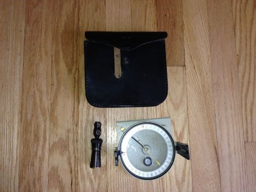 Foresters staff compass, warren-knight, no 140, leather case, 54&#034; jacobstaff euc for sale