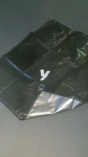 Drainage Tarp, Tarp Material Polyethylene Finished Size 3 x 3 ft., Silver/Black