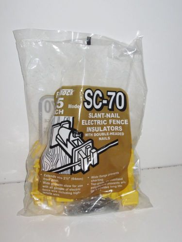 Fi-Shock SC-70 Yellow Slant-nail Wood Post Insulators, 25-Per Bag