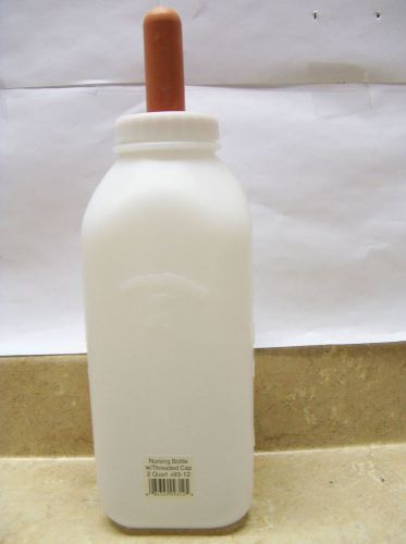 Livestock plastic rubber nipple nursing bottle 2 quarts 4 pints calf foal sheep for sale