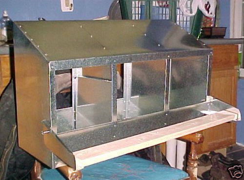 (14x3l) new metal chicken nesting box; lay layer laying egg - handmade in usa for sale