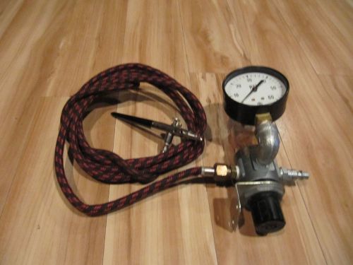 Smc adjustable filter regulator aw111 with pressure guage &amp; airbrush for sale