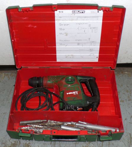 Hilti TE-16 Electric Rotary Hammer Drill with 19 Bits and Attachments