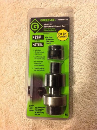 New! Greenlee 7211BB-3/4 Slug-Buster Knockout Punch Unit for 3/4&#034; Conduit