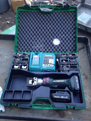 Greenlee Gator EK410L Cordless Crimper With Dies, 2 Batteries, Charger &amp; Case