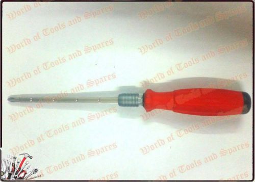 2 Way Adjustable Magnetic PH2 Cross &amp; 6mm Flat Screwdriver With Smooth Grip New