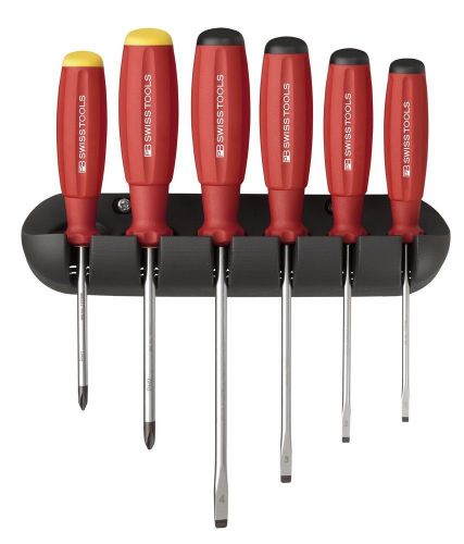 Pb swiss tools pb 8244 screwdriver set slotted/phillips with wall rack swissgrip for sale