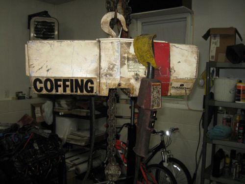 Coffing 1 Ton Electric Hoist w/ Trolly, Works Great