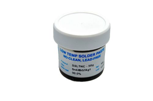 SRA Low Temperature Lead Free Solder Paste  T3 - 50 Gram Jar