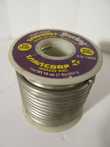 Sterling lead free wire solder 1/8&#034; diam. 16oz. for sale