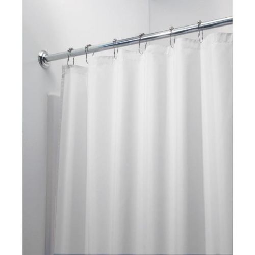 Interdesign 14652 polyester shower curtain/liner-wht poly shower curtain for sale