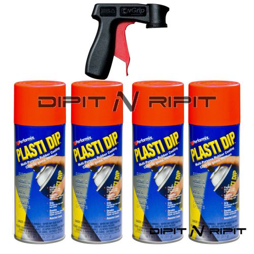 Performix plasti dip 4 pack matte red spray cans with vgrip spray trigger for sale