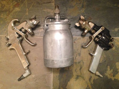 Binks spray gun lot model 18 &amp; model 19 cup and extras for sale