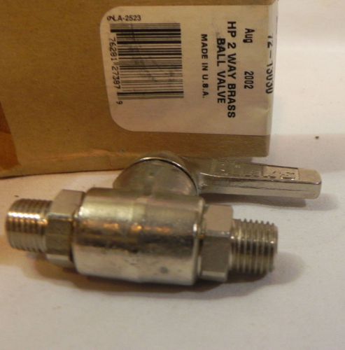 Binks 72-13030  hp 2 way brass ball valve  ~ 1/4 m x 1/4 m 4000 psi ~ new for sale
