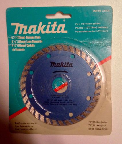 LOT: 2 Makita Diamond 4 1/2&#034; Dry Cut, Saw Blades. Brand New In Packaging