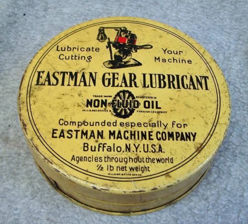 Vintage Eastman Machine Company Gear Lubricant For Cutting Machine Buffalo NY