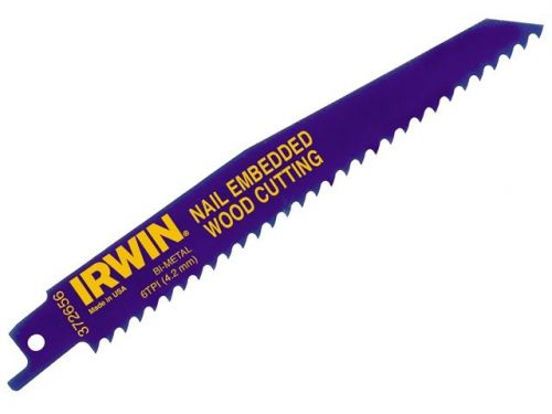 IRWIN Sabre Saw Blade Nail Embeded Wood 656R Pack of 2