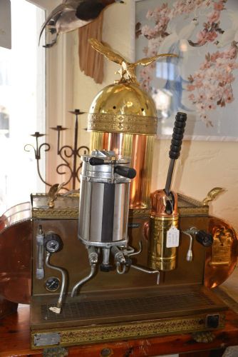 Rare Vintage Termozona Large Copper Brass Espresso Machine