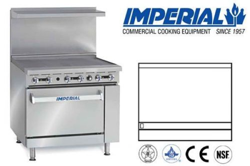 Imperial commercial restaurant range 72&#034; 2 ovens 36&#034; griddle propane ir-6-g36 for sale