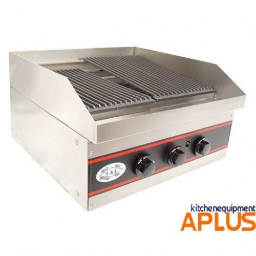 L&amp;J 36&#034; Counter Top 3 Burner Charcoal Gas Broiler Model GCB36
