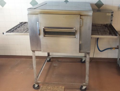 Lincoln Impinger 1450 Single Stack Pizza Conveyor Oven Natural Gas w/ Stand