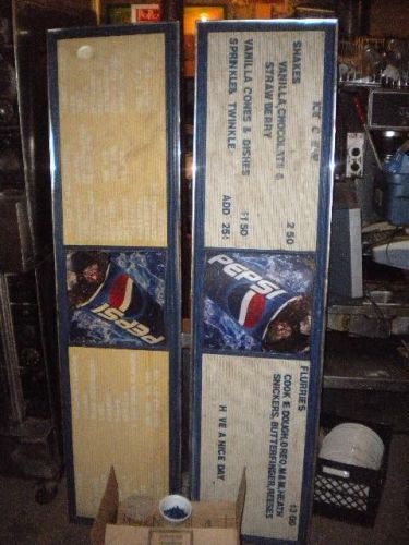 LOT OF 2 PEPSI MENU BOARDS AND 2 BOXES OF LETTERS - MUST SELL! SEND ANY ANY OFER