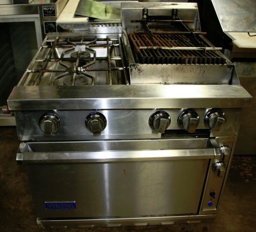 Viking Commercial Gas Range with Charbroiler &amp; Standard Oven
