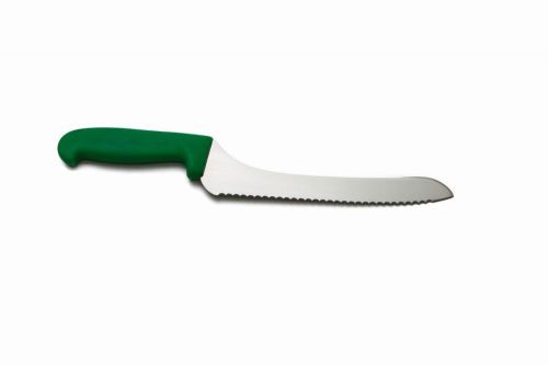 Colubmia Cutlery Offset Bread Knife-Green Handle &#034;Sandwich Knife&#034; 9&#034; Blade-New!!