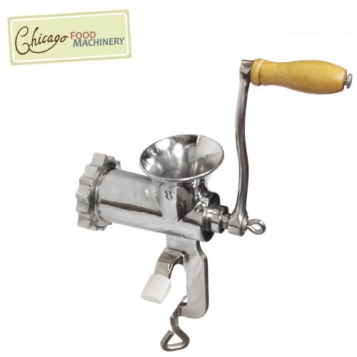Chicago Food Machinery #8 Stainless Steel Meat Grinder