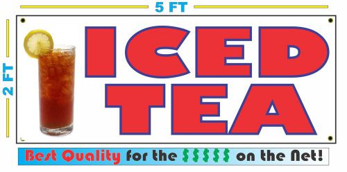 ICED TEA All Weather Full Color Banner Sign 4 Ice Cold Stand Concession