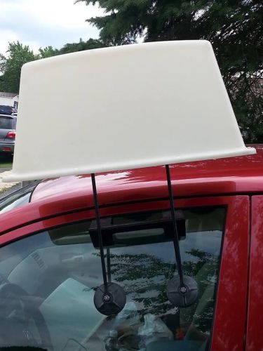 Car top lighted sign with window bracket