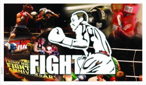 ba918 Boxing Fight Fighter Bar Beer NR Banner Shop Sign