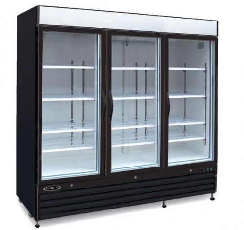 Kool-it brand new 72cf commercial glass 3 door display freezer special warranty for sale