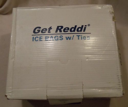CASE 1000 GET REDDI ICE BAGS WITH TIES 12 X 21 10# ICE STORAGE BAGS Liquidation