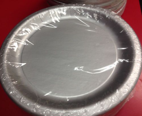 240 Silver Banquet Plates - Heavy Duty Extra Large Paper Plates
