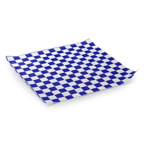 25 sheets White and blue Checkered Deli Wrap Paper 12&#034;x12&#034;  Wax Paper
