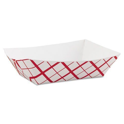 SCT Paper Food Baskets  3lb  Red/White - Includes 500 baskets.
