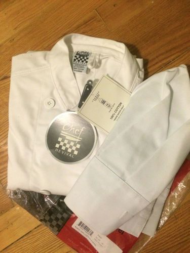 Chef Revival 100% Cotton Traditional Jacket XL. New in Pkg. AND Chef&#039;s HAT New