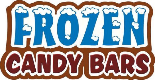 Frozen Candy Bars Concession Decal 14&#034; Food Sign Menu