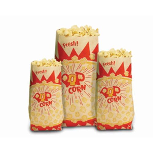 Paragon 1036 Jumbo Sized Paper Popcorn Bags 2 oz 1000 Count
